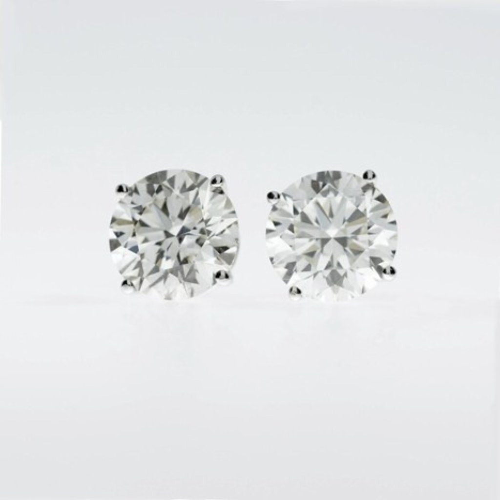 14kt Gold 0.50ct Lab Grown Single Diamond Stud Earrings